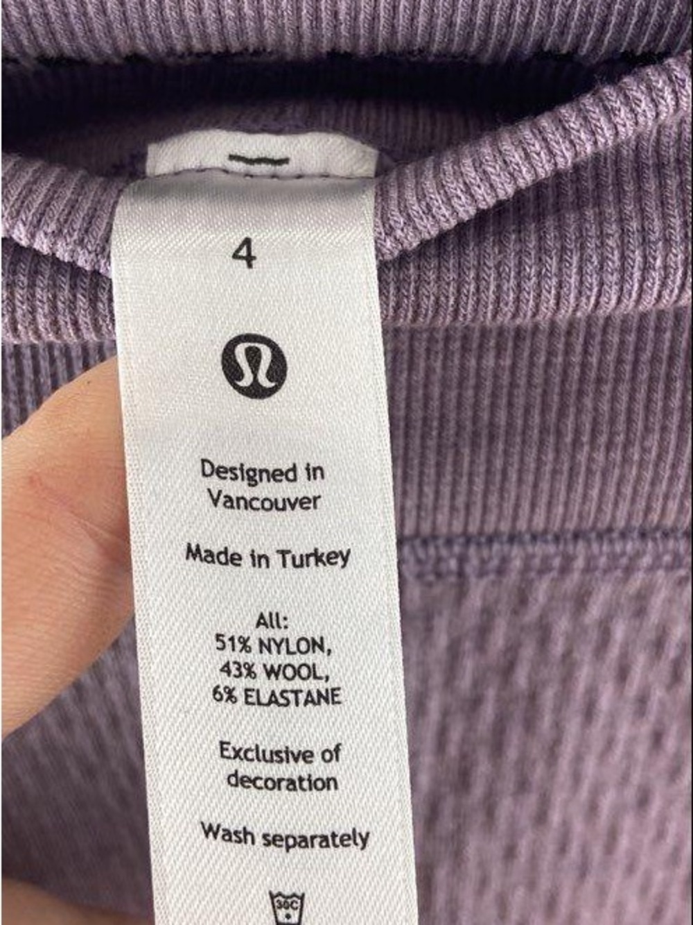 Lululemon Keep the Heat Thermal High-Rise Tight 28" in Purple Ash Size 4 - Picture 10 of 13